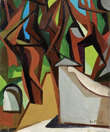 Renato Guttuso, Case fra gli alberi, 1947
