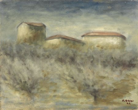 Ottone Rosai, Case e ulivi, 1942