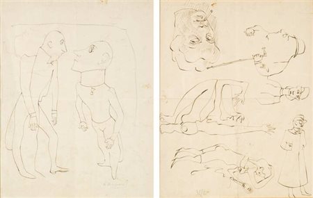 MINO MACCARI<BR>Siena 1898 - 1989 Roma<BR>"Figure"