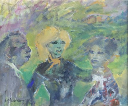 MINO MACCARI<BR>Siena 1898 - 1989 Roma<BR>"Comizio"