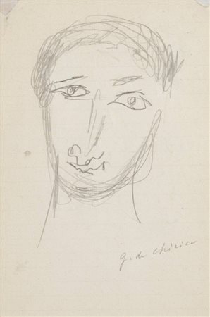 GIORGIO DE CHIRICO<BR>Volos 1888 - 1978 Roma<BR>"Volto" 1945 (?)