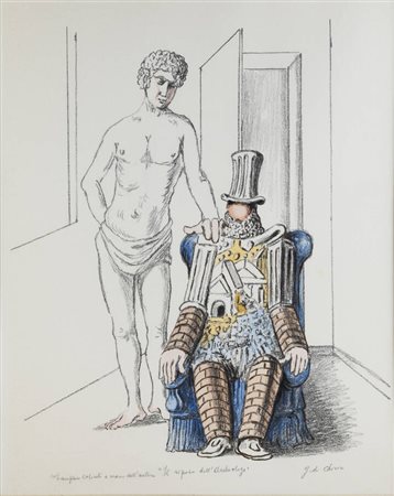GIORGIO DE CHIRICO<BR>Volos 1888 - 1978 Roma<BR>"Il riposo dell'archeologo"
