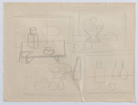 ATANASIO SOLDATI<BR>Parma 1896 - 1953<BR>"Natura morta" 1947 / primi anni '50