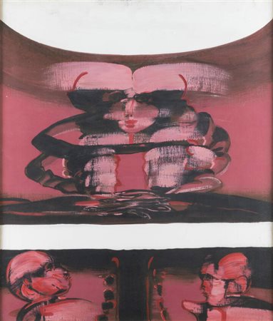 REMO BRINDISI<BR>Roma 1918 - 1996 Milano<BR>"Figura in rosa"