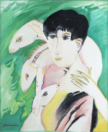 REMO BRINDISI<BR>Roma 1918 - 1996 Milano<BR>"Pastorale"