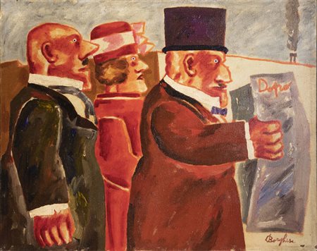 FRANZ BORGHESE<BR>Roma 1941 - 2005<BR>"Tre personaggi"