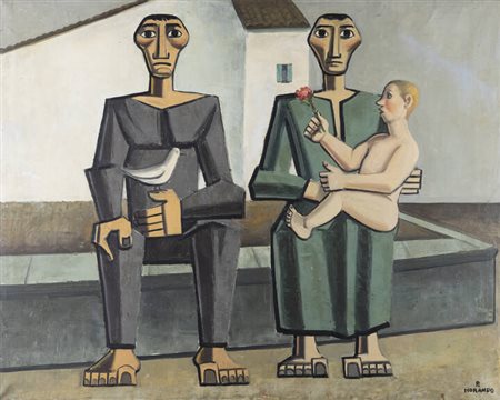 PIETRO MORANDO<BR>Alessandria 1892 - 1980<BR>"L'altare" 1950