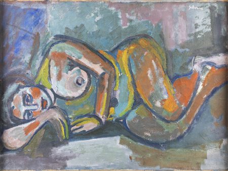 ALBINO GALVANO<BR>Torino 1907 - 1990<BR>"Figura sdraiata" 1946