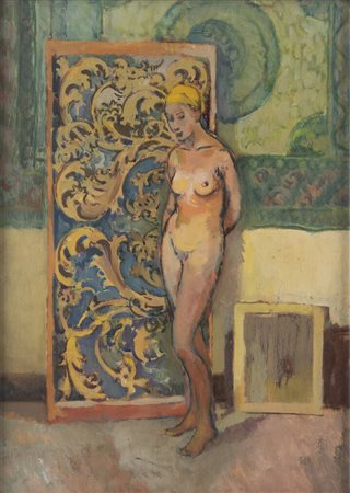 ITALO CREMONA<BR>Cozzo Lomellina (PV) 1905 - 1979 Torino<BR>"Nudo in un interno", 1940 ca. / "Cacciatore", 1963