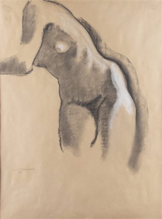 ITALO CREMONA<BR>Cozzo Lomellina (PV) 1905 - 1979 Torino<BR>"Studio di nudo di donna" 1968