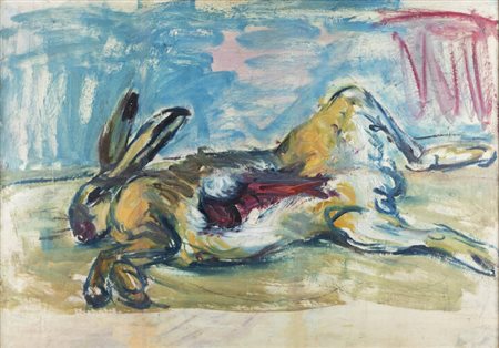 LUIGI SPAZZAPAN<BR>Gradisca d'Isonzo (GO) 1889 - 1958 Torino<BR>"La lepre"