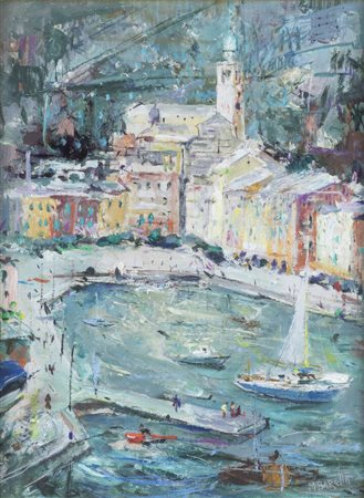 MICHELE BARETTA<BR>Vigone (TO) 1916 - 1987<BR>"Veduta-golfo"