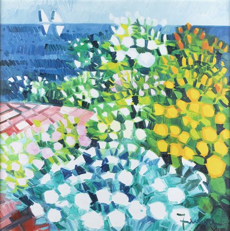 ATHOS FACCINCANI<BR>Peschiera del Garda 1951<BR>"Primavera sul lago"