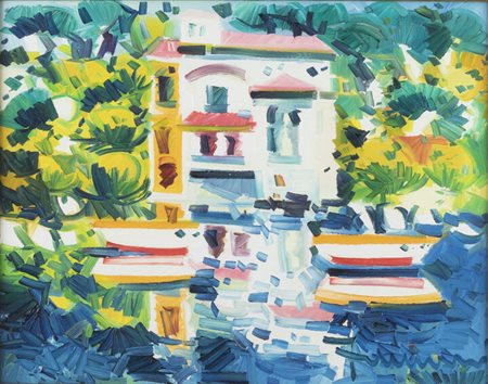 ATHOS FACCINCANI<BR>Peschiera del Garda 1951<BR>"Paesaggio"