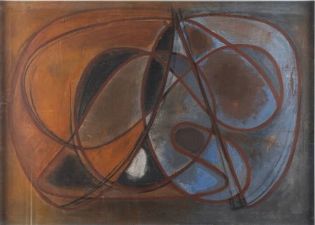 ALBINO GALVANO<BR>Torino 1907 - 1990<BR>"Composizione" 1949/1950