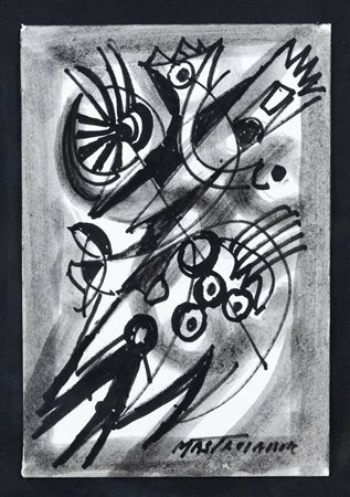 UMBERTO MASTROIANNI<BR>Fontana Liri (FR) 1910 - 1998 Marino (Roma)<BR>"L'uccello di fuoco" 1980-96