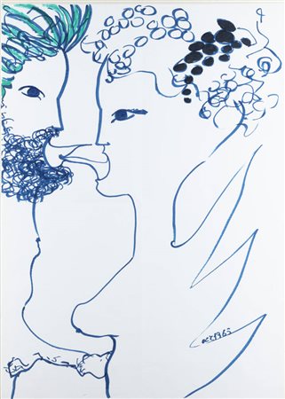 CAROLRAMA<BR>Torino 1918 - 2015<BR>"Senza titolo (Le baiser)" 1965