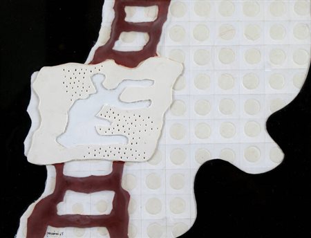 ROMANO PERUSINI<BR>Pozzi di Codroipo (UD) 1939 - 1979<BR>"La prima cellula vivente" 1965