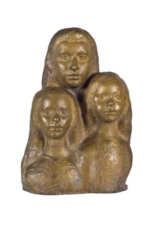 UMBERTO MASTROIANNI<BR>Fontana Liri (FR) 1910 - 1998 Marino (Roma)<BR>"Le tre sorelle" 1944