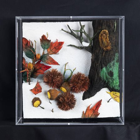 PIERO GILARDI<BR>Torino 1942<BR>"Castagno nella neve"