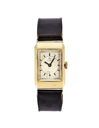 OMEGA
Orologio da polso da uomo in oro 18K
Anni '30
Quadrante, movimento e cass
