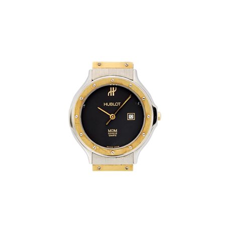 HUBLOT
Orologio da polso da donna in acciaio
Anni '80
Quadrante e cassa firmati