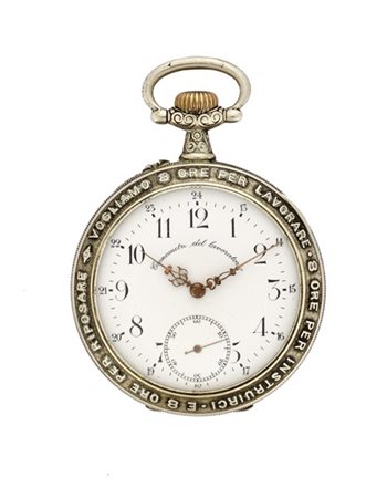 CRONOMETRO DEL LAVORATORE
Orologio da tasca da uomo in argento
Epoca secolo XX