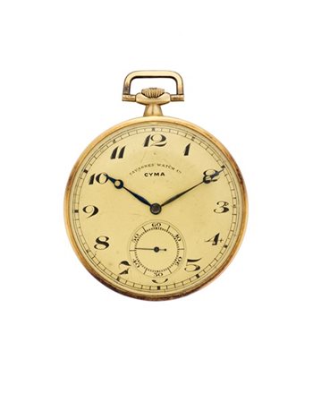 TAVANNES WATCH CO CYMA
Orologio da tasca da uomo in oro 18K
Anni '20
Quadrante