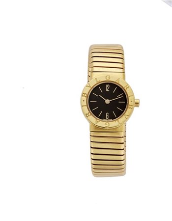 BULGARI 
Orologio da polso da donna in oro 18K con bracciale tubogas
Anni '90
Q