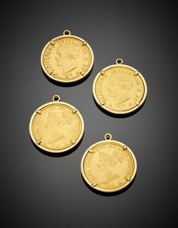 Lotto composto da due monete da 40 Lire oro del Ducato di Parma e Piacenza coni