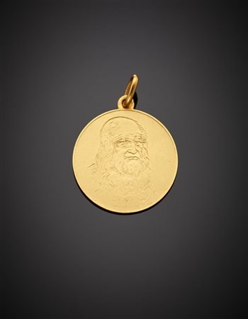 Medaglia pendente commemorativa in oro giallo satinato del “Consiglio nazionale