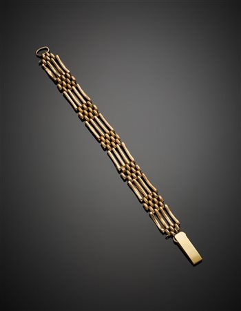 Bracciale modulare in oro rosso 333/1000 con chiusura in oro giallo 750/1000, g