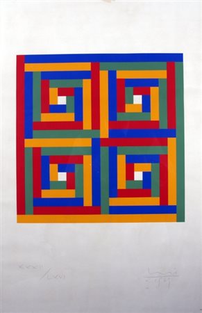 BILL MAX "Senza titolo" 1969 Litografia colorata su carta cm. H: 80.00 L:...