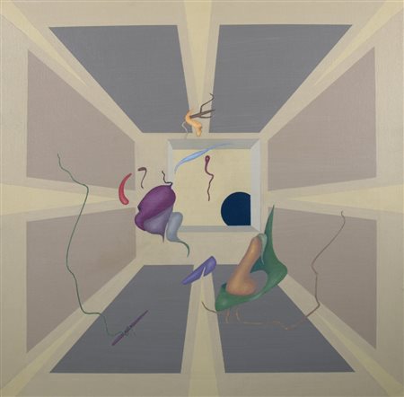 POGGIALI GIAMPIETRO (Firenze 1936) "Complexity" 1993 Olio su tela cm. H:...