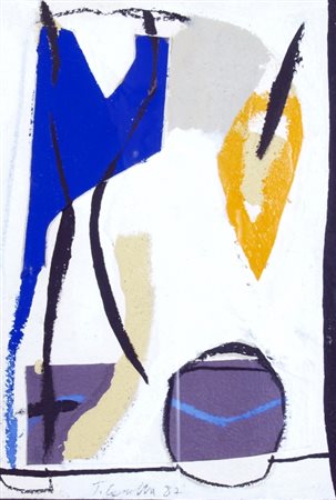 CASCELLA TOMMASO (Roma 1951) "Senza titolo" 1987 Tecnica mista su cartoncino...