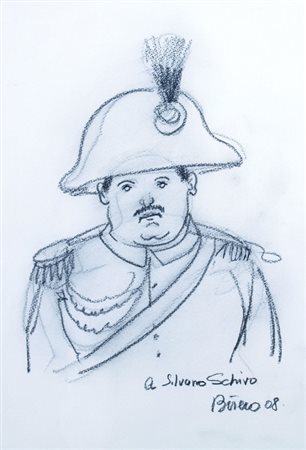 BOTERO FERNANDO (Colombia 1932) "Carabiniere" 2008 Matita su carta cm. H:...