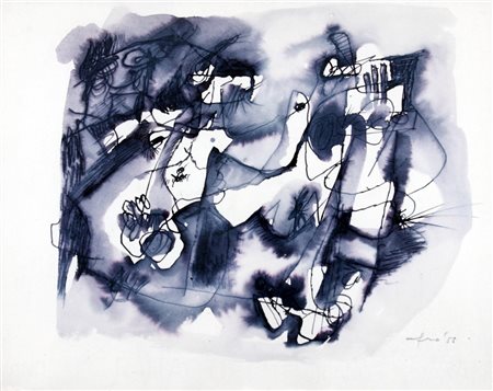 AFRO (Udine 1912 - Zurigo 1976) "Senza titolo" 1955 Inchiostro e acquerello...