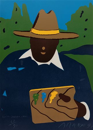 Eduardo Arroyo (Madrid 1937-Madrid 2018)  - Wiston Churchill, pittore, 1972