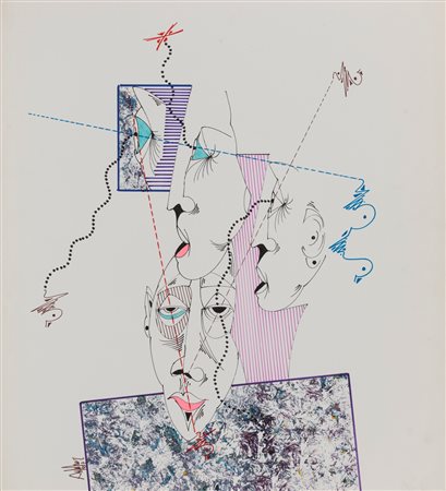 Salvador Aulestia (Barcellona 1915-Milano 1994)  - Cinque litografie a colori e un disegno