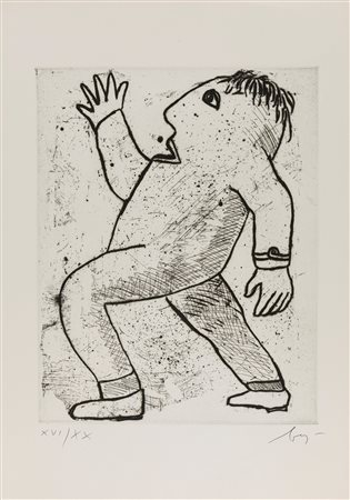 Enrico Baj (Milano 1924-Vergiate 2003)  - Senza titolo