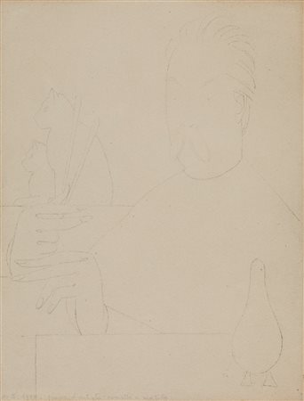 Antonio Calderara (Abbiategrasso 1903-Lago d'Orta 1978)  - Senza titolo, 1958