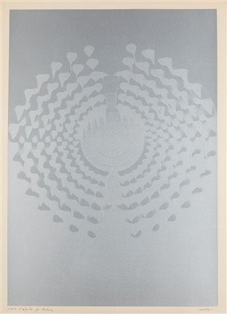 Enrico Castellani (Castelmassa 1930-Viterbo 2017)  - Compendio: serigrafia, 1974