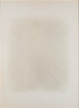 Enrico Castellani (Castelmassa 1930-Viterbo 2017)  - Compendio: Piegatura, 1974