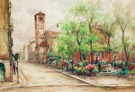 R. CASTIGLIONI - Festa dei fori. Piazza di S. Angelo - Via Moscova
