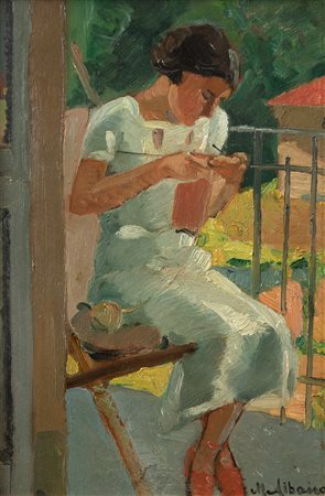 MARIO ALBANO (1896-1968) - Studio. Mia moglie, 1935