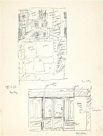 ORFEO TAMBURI (1910-1994) - Senza Titolo (Botteghe), 1963