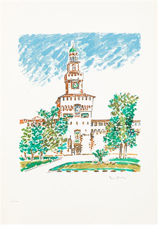 ORFEO TAMBURI (1910-1994) - Senza Titolo (Castello Sforzesco, Milano)