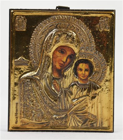 ICONA con lastra in argento 925, cm 10x8,5