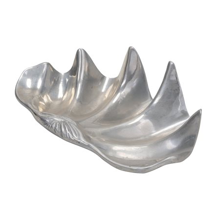 Conchiglia in metallo argentato