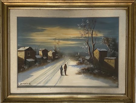 GIUSEPPE BENEDETTI 
"Paesaggio innevato"